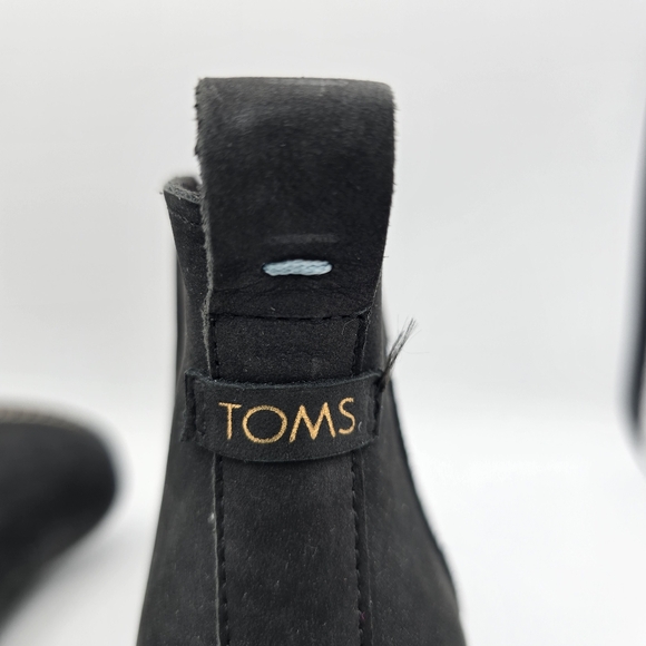 TOMS Raven Water Resistant Wedge Ankle Booties, Black Oiled Nubuck/Suede, Size 5 - Picture 12 of 16